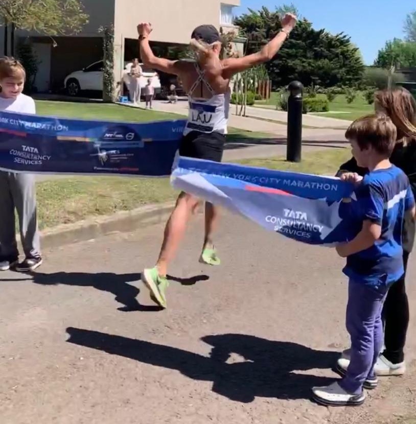 Corrió la maratón de Nueva York... en Funes